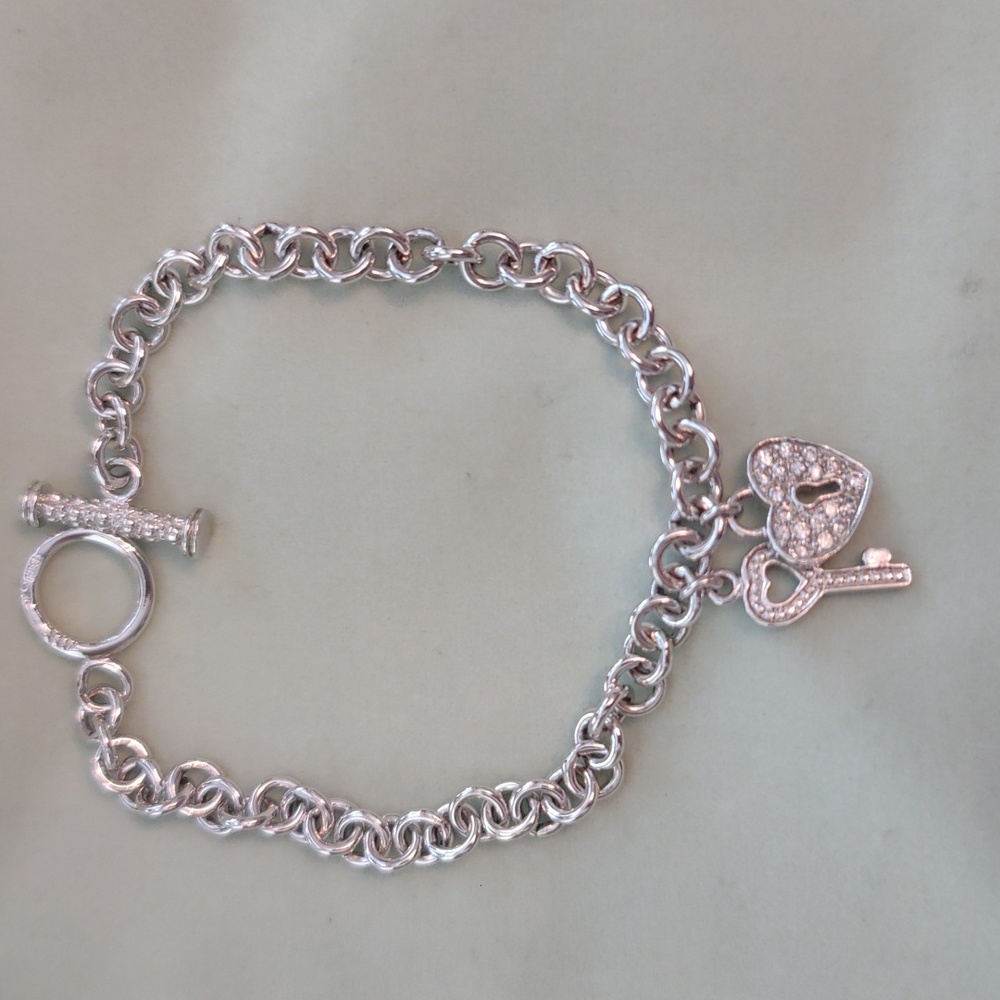 Sterling silver bracelet with charms